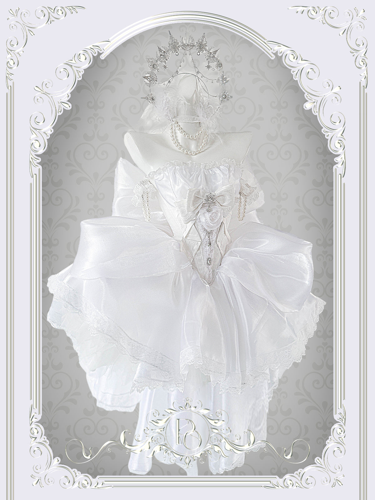 White Moonlight Multi-layer Cake Lace Dress Lolita Princess Wind Wedding