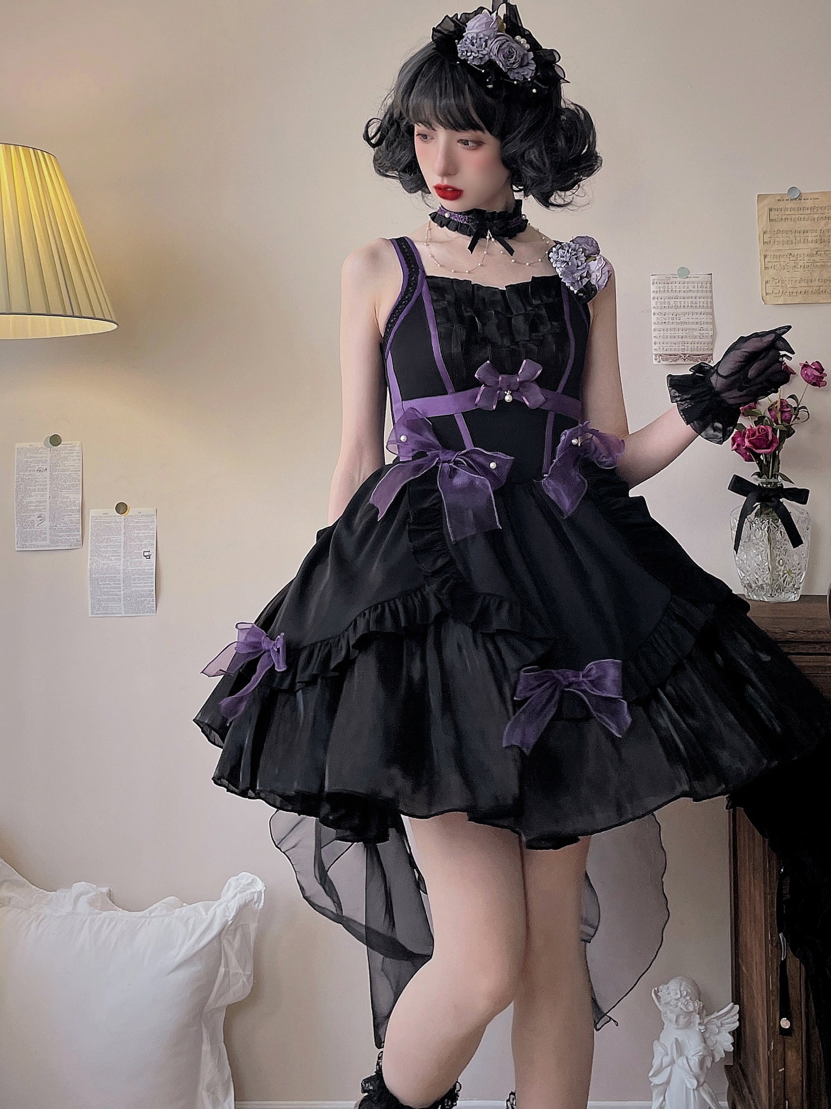 Elegant Dress Skirt Removable Skirt Adjustable Shoulder Strap Removable Tail