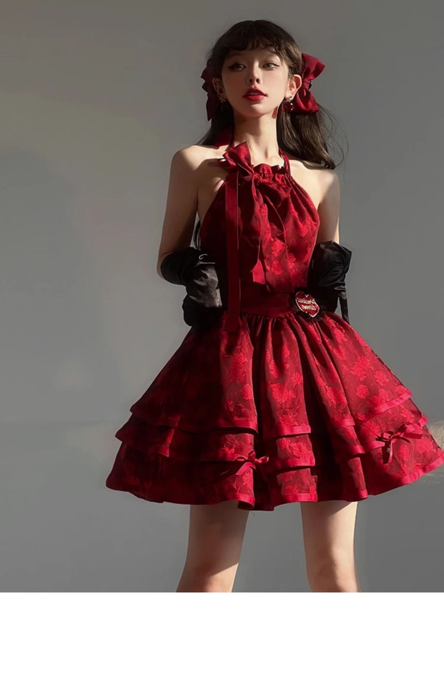 French Little Red Super Immortal Fluffy Princess Dress Female JSK