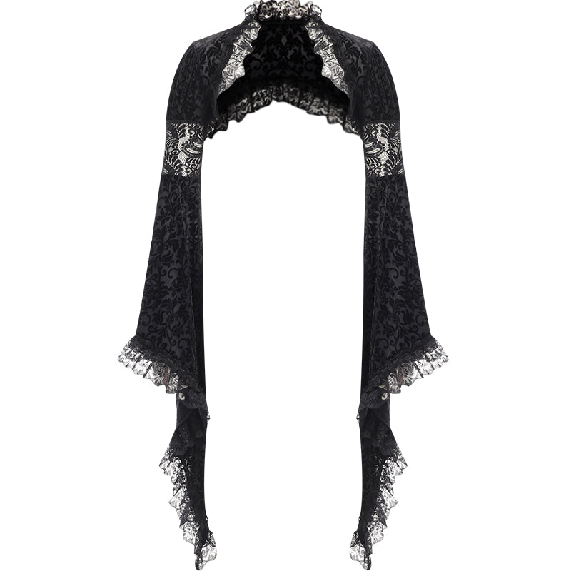 Goth Lolita Black Shawl Suit Cape Blouse Jacket JSK Lolita Dress