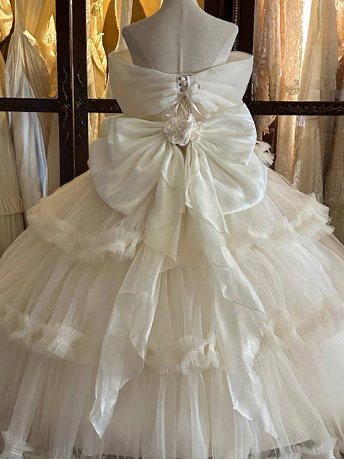 Hime Lolita Tea Party Fashion Off Shoulder Apricot Floral Gown Mitzvah French Tutu Dress Princess Dress
