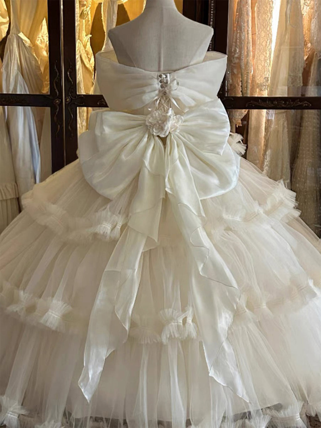 Hime Lolita Tea Party Fashion Off Shoulder Apricot Floral Gown Mitzvah French Tutu Dress Princess Dress