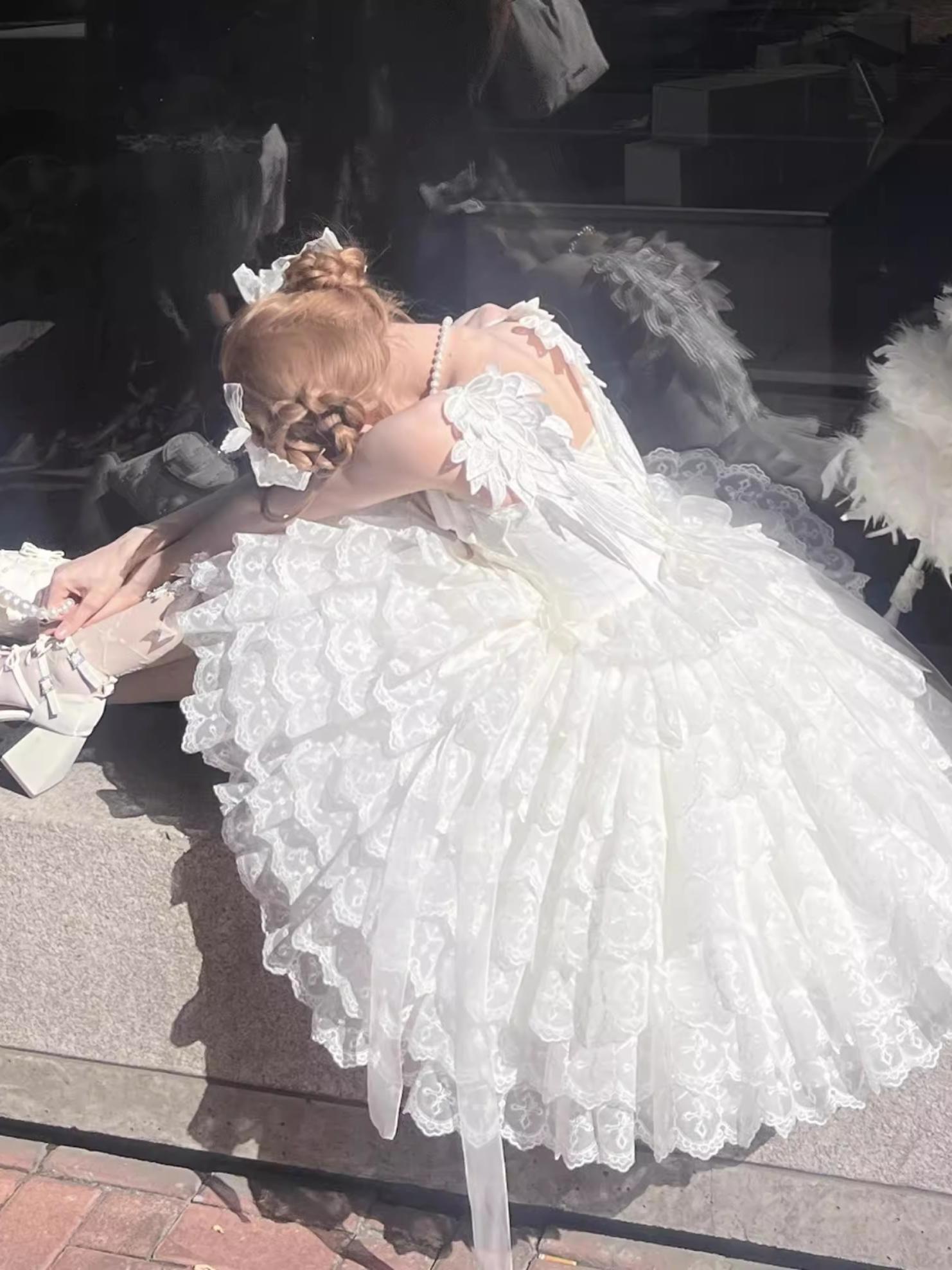 Hime Lolita Light Flower Fairy Beautiful Girl Student Day Bar Mitzvah Princess Dress