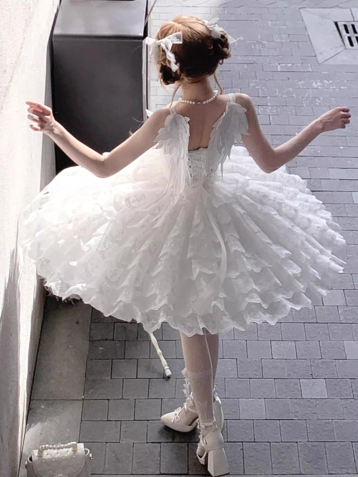 Hime Lolita Light Flower Fairy Beautiful Girl Student Day Bar Mitzvah Princess Dress