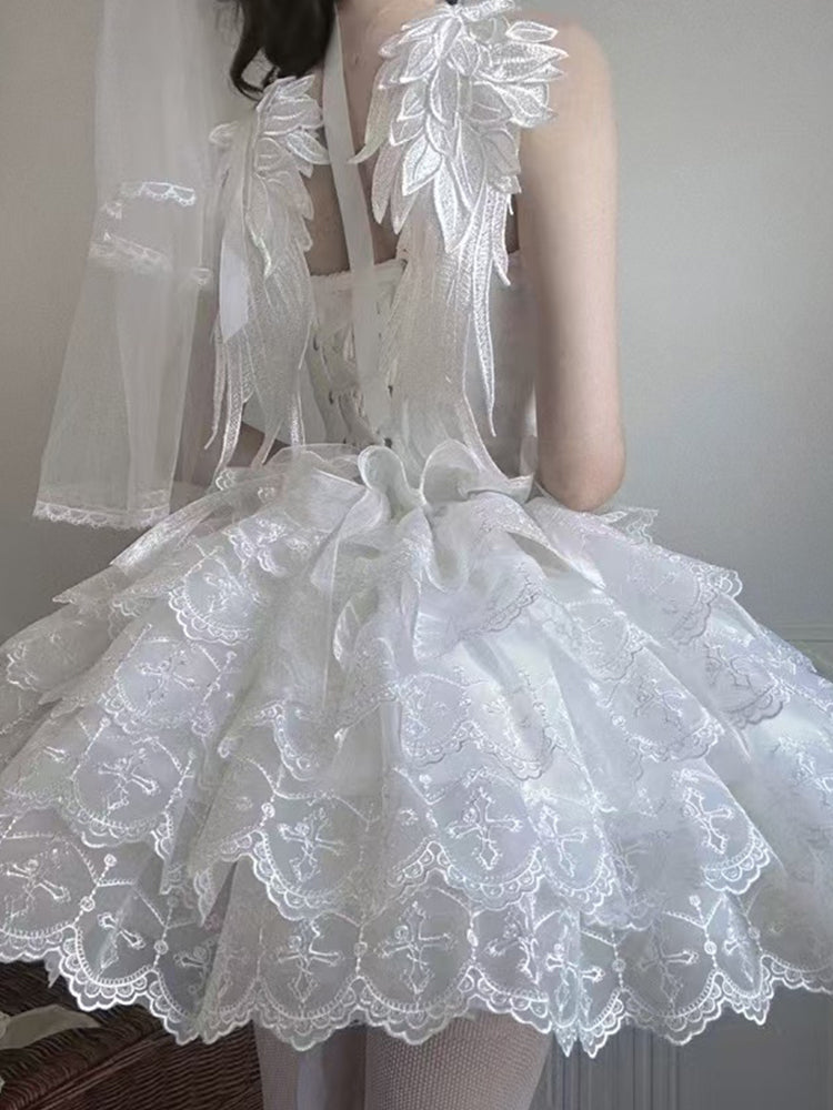 Hime Lolita Light Flower Fairy Beautiful Girl Student Day Bar Mitzvah Princess Dress