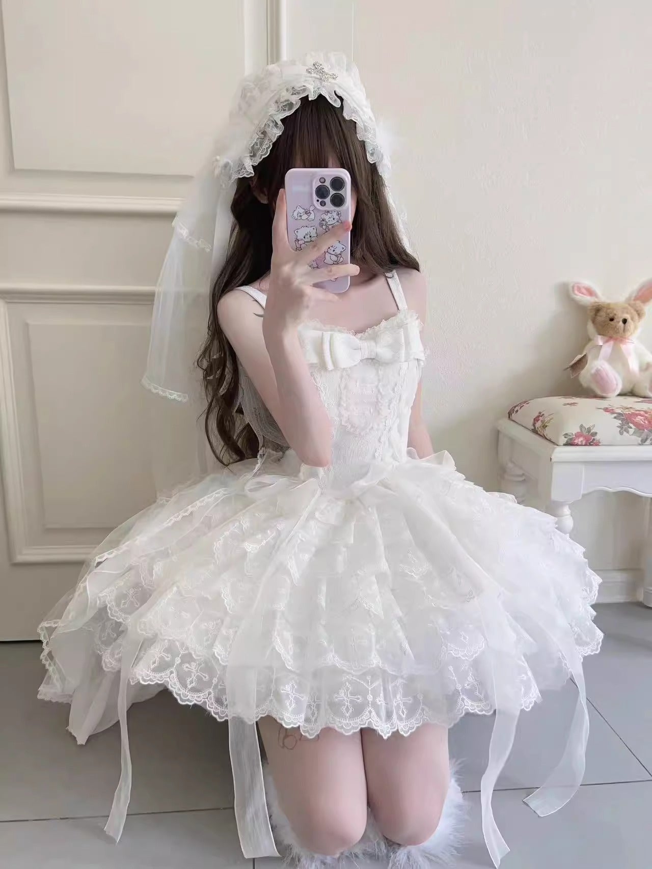 Hime Lolita Light Flower Fairy Beautiful Girl Student Day Bar Mitzvah Princess Dress
