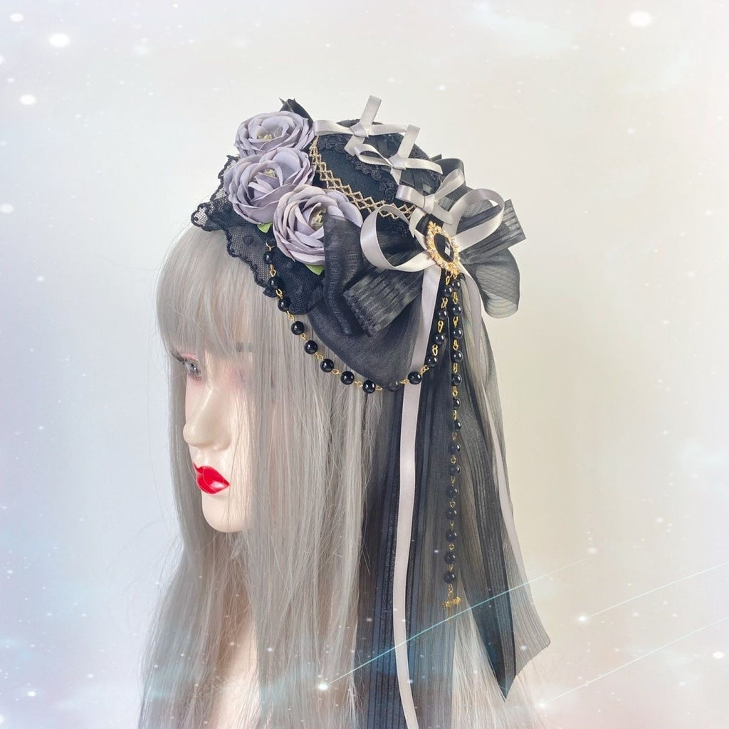 Lolita Accessories Headwear Gothic Ornate Ornamented Hat Hairclip Hair Accessories
