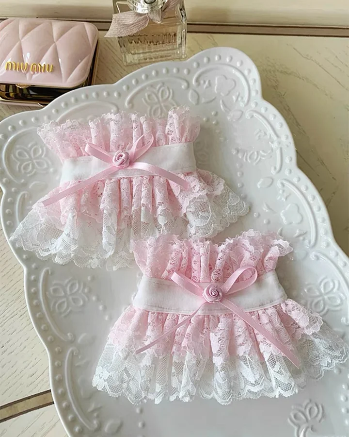 Lolita Hand Accessories Pink Sweet Lace Ruffles Hand Sleeves Oversleeves