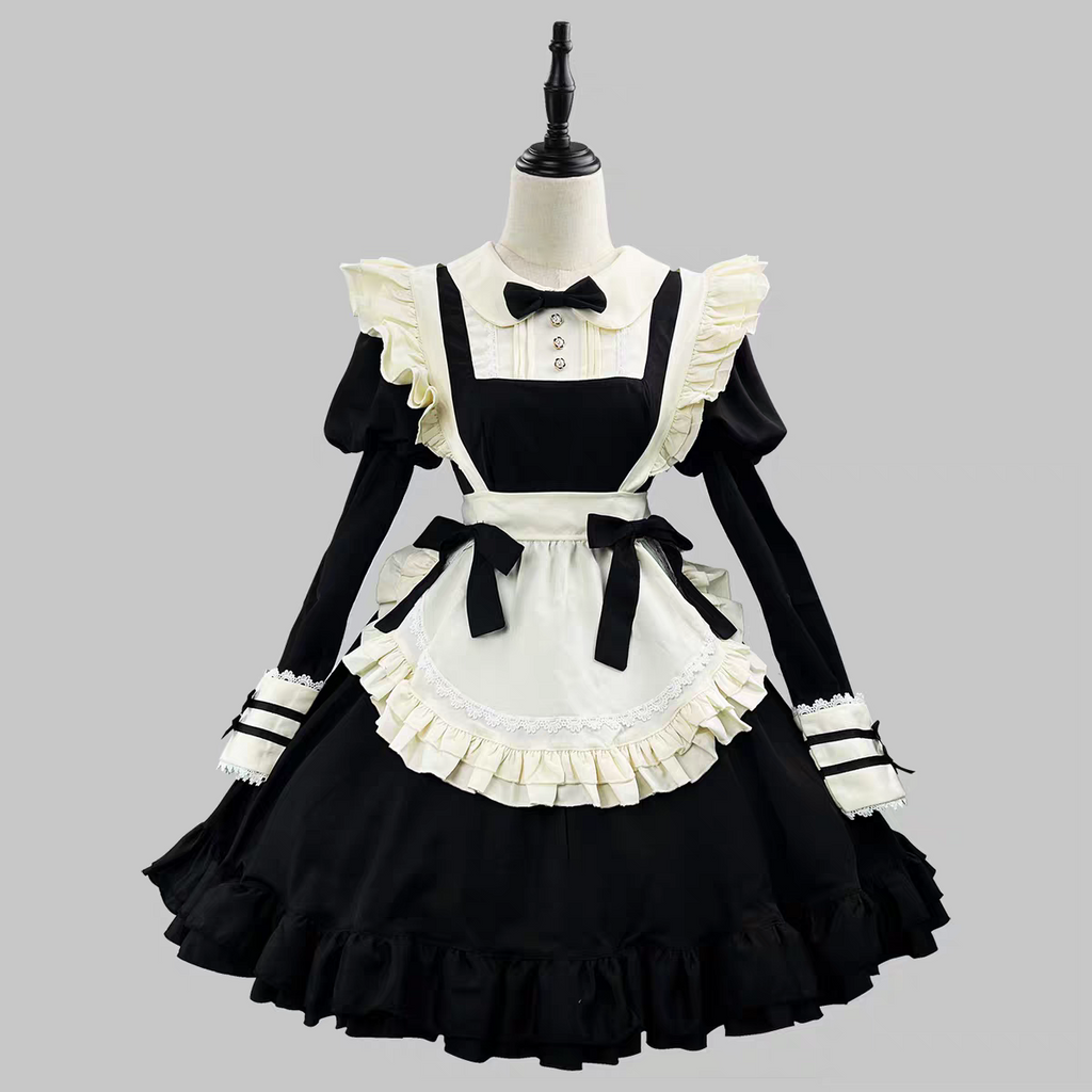 Maid Outfit Plus Size Maid Dress Long Lolita Cafe Cute Japanese 4XL Lolita Dress