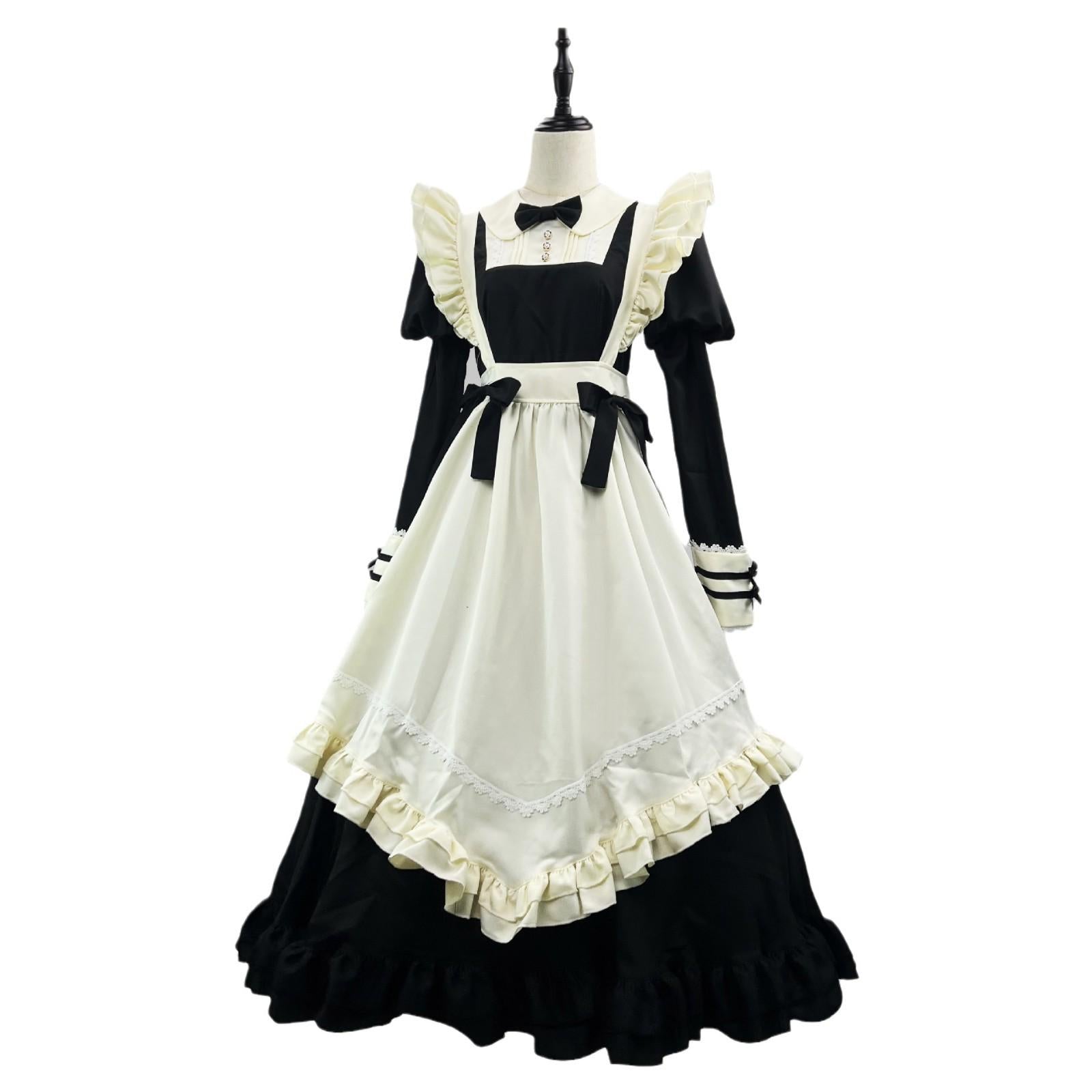Maid Outfit Plus Size Maid Dress Long Lolita Cafe Cute Japanese 4XL Lolita Dress