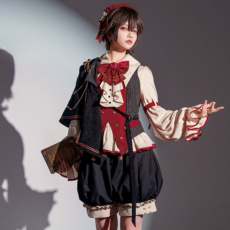 Ouji Fashion Nature Philosophy Themed Layer Outfit Set Vest