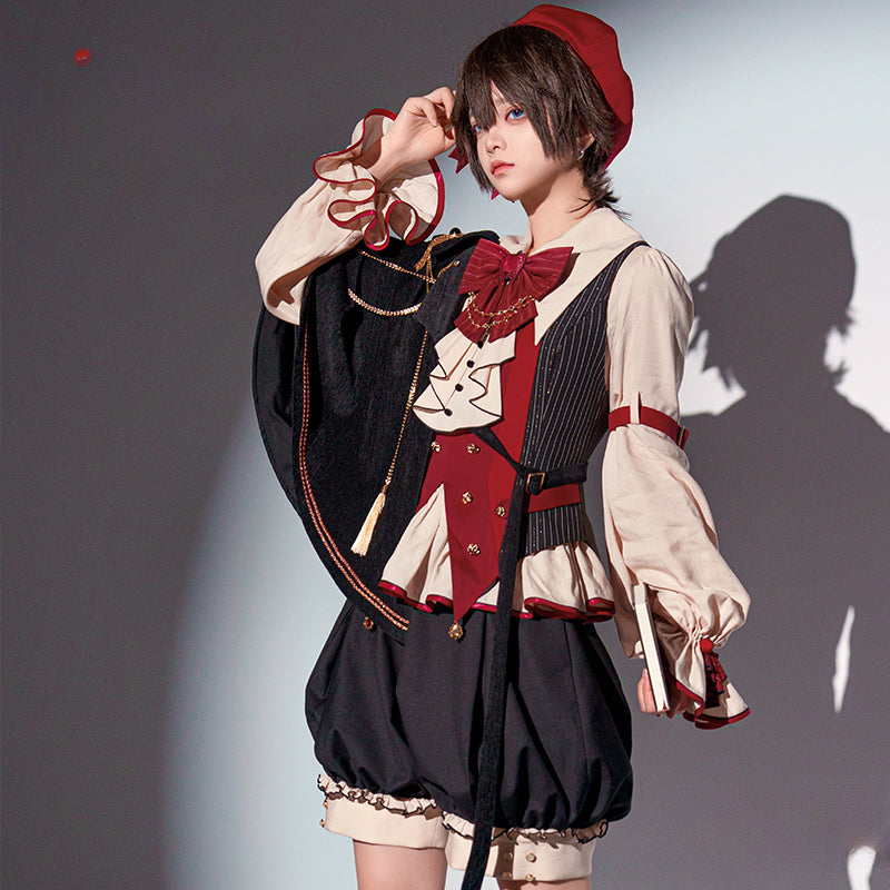 Ouji Fashion Nature Philosophy Themed Layer Outfit Set Vest