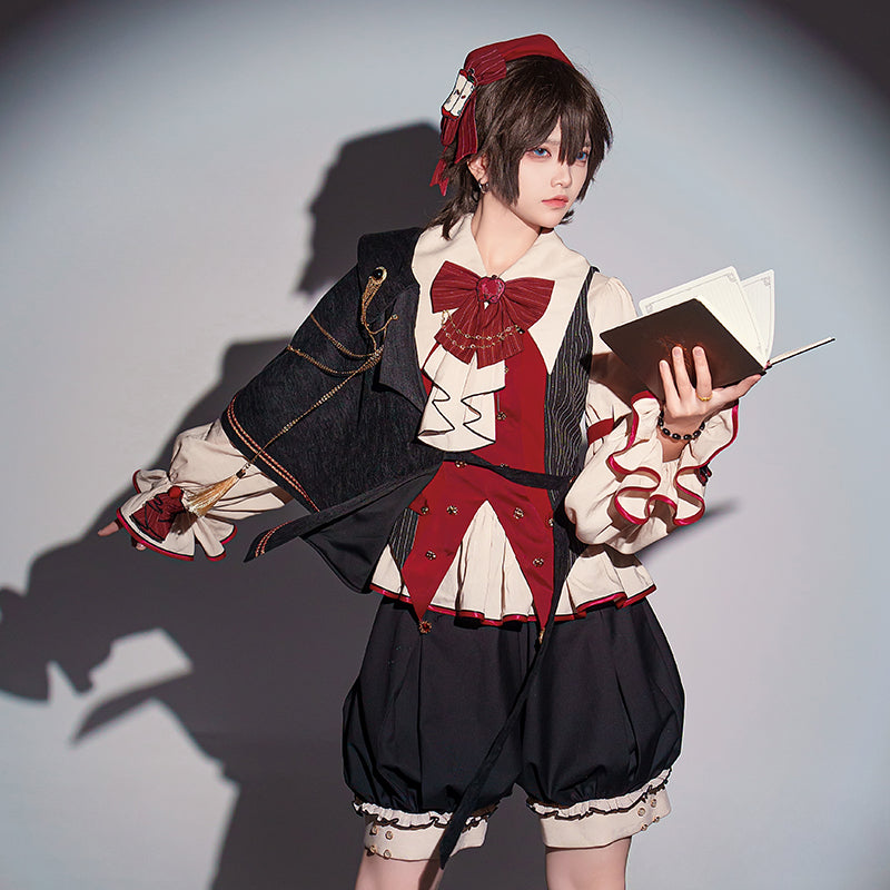 Ouji Fashion Nature Philosophy Themed Layer Outfit Set Vest