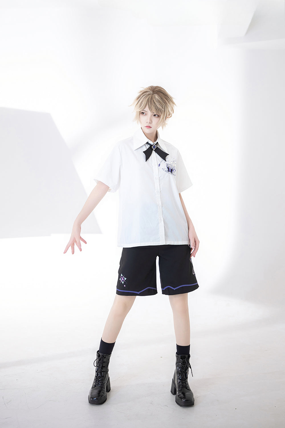 Ouji Fashion Summer Princess Chronicles Bow Detail White Shirt Set