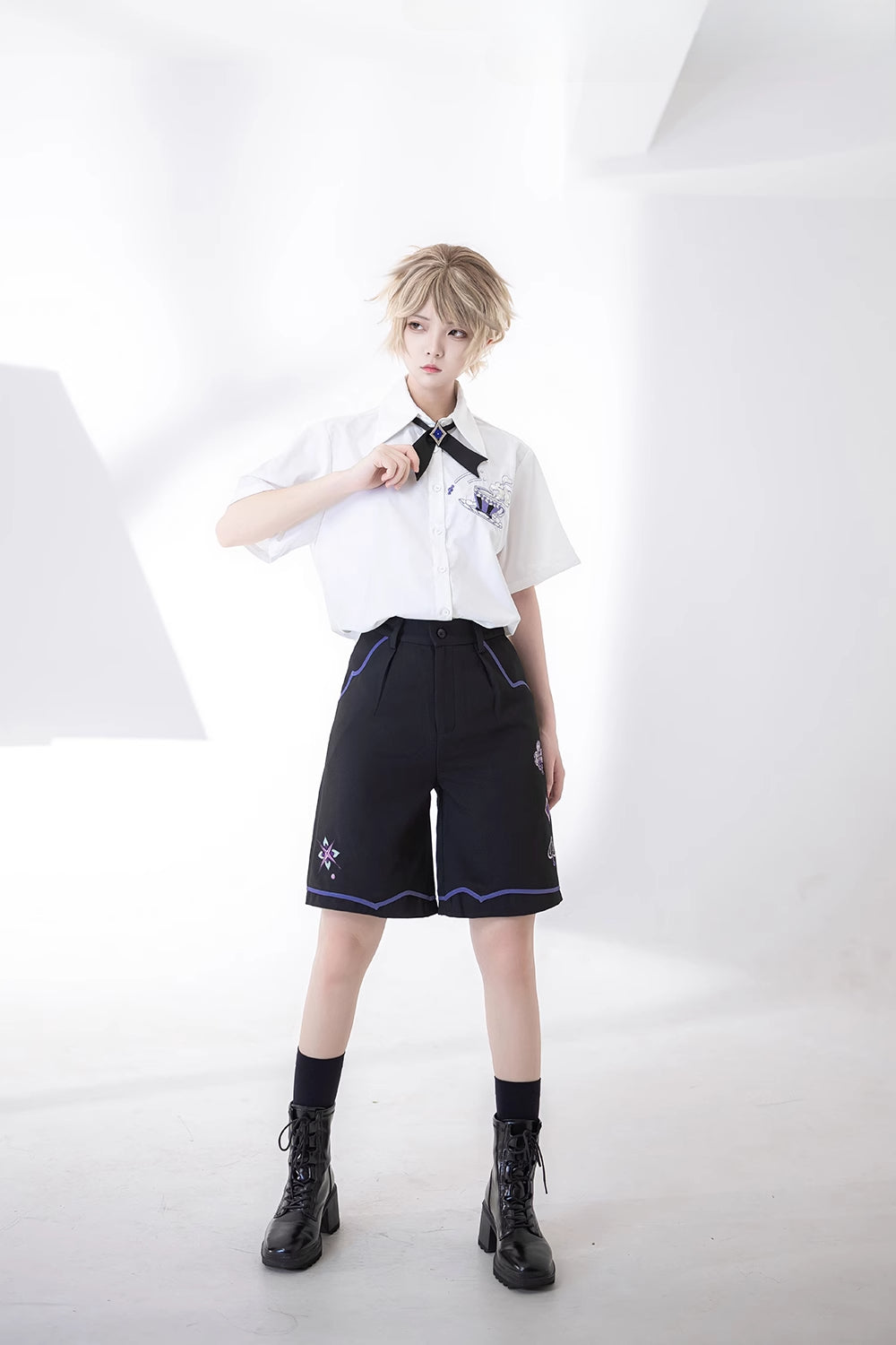 Ouji Fashion Summer Princess Chronicles Bow Detail White Shirt Set