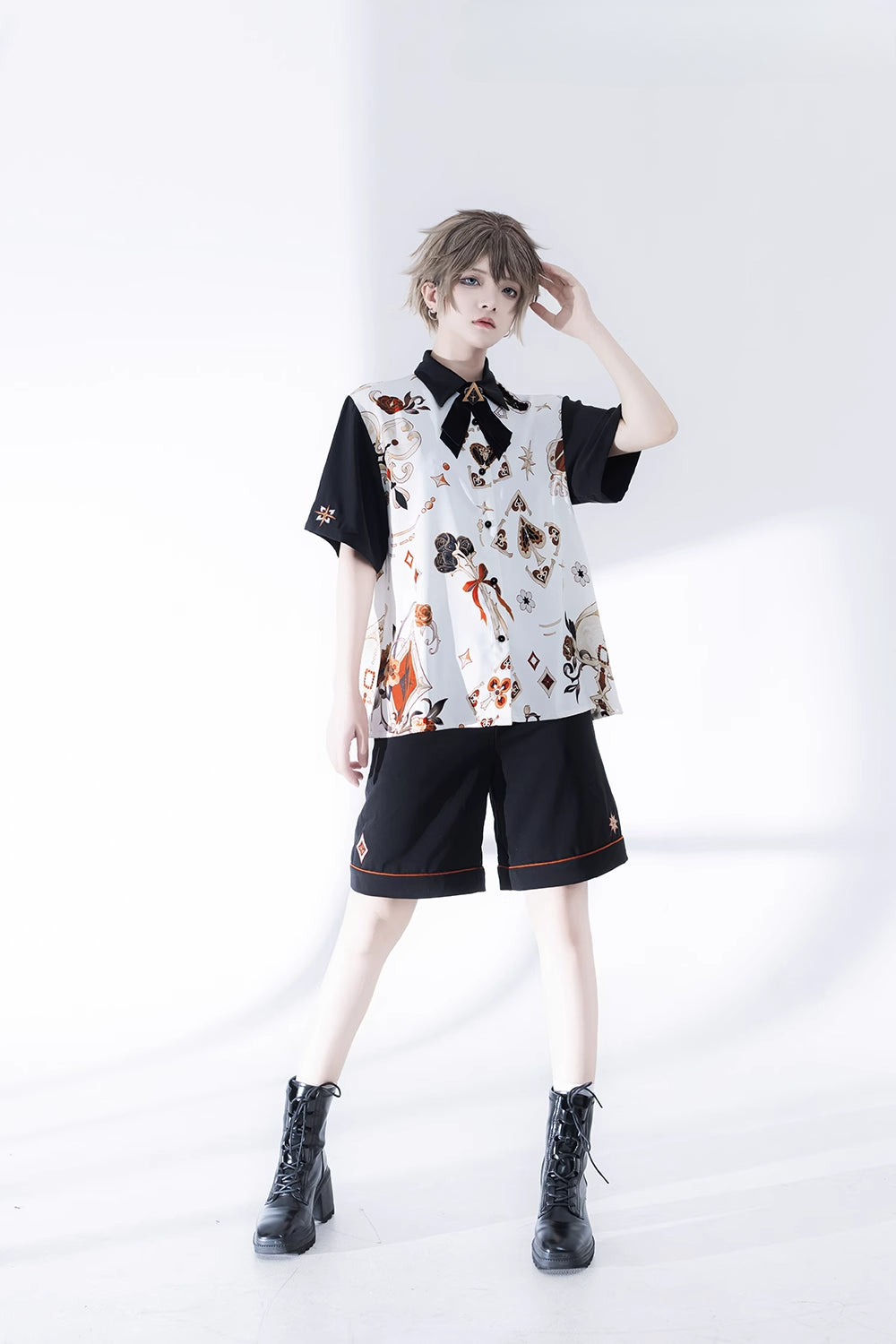 Ouji Fashion Summer Princess Chronicles Themed Motif Shirt Shorts Set