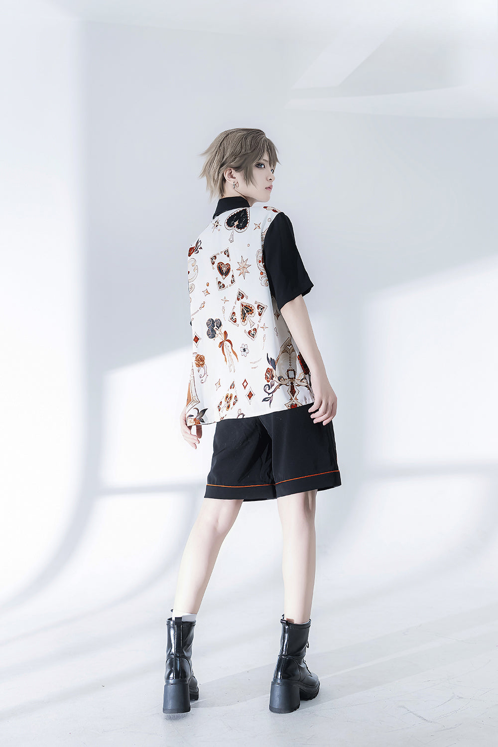 Ouji Fashion Summer Princess Chronicles Trim Detail Contrast Shirt Set