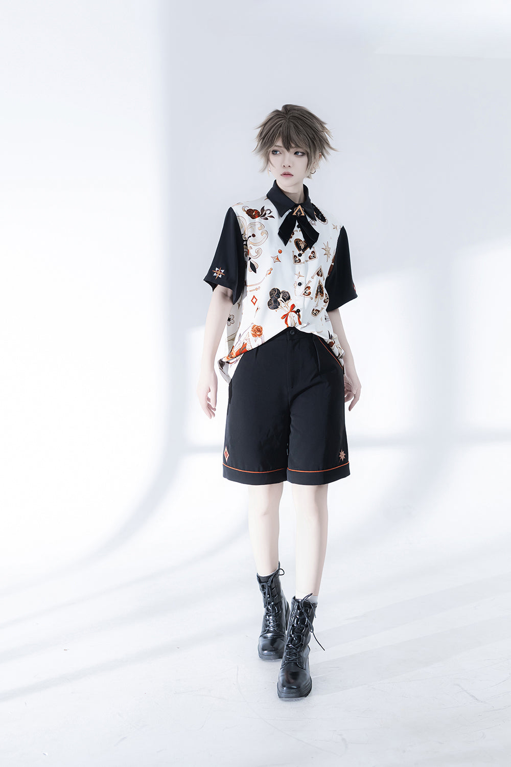 Ouji Fashion Summer Princess Chronicles Trim Detail Contrast Shirt Set